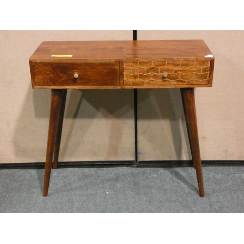 3132 - An Ernsesto solid wood writing desk/console table * this lot is subject to VAT