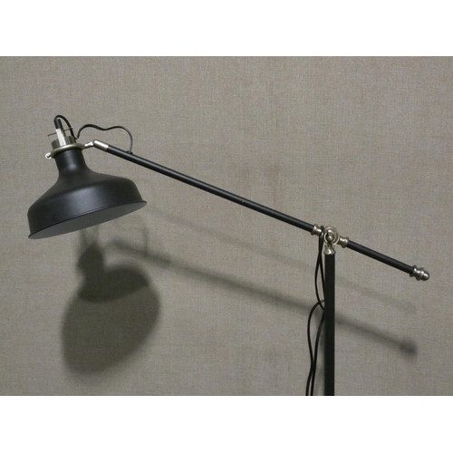 3135 - A black/gilt angle poised standard lamp * this lot is subject to VAT