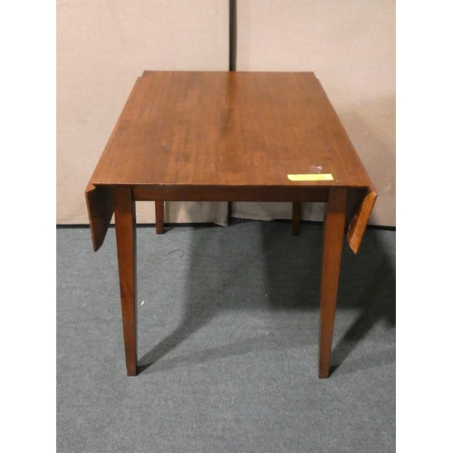 3154 - A darkwood drop-leaf dining table (damaged corner) * this lot is subject to VAT