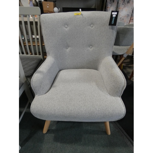 3160 - A Baristo grey fabric armchair * this lot is subject to VAT