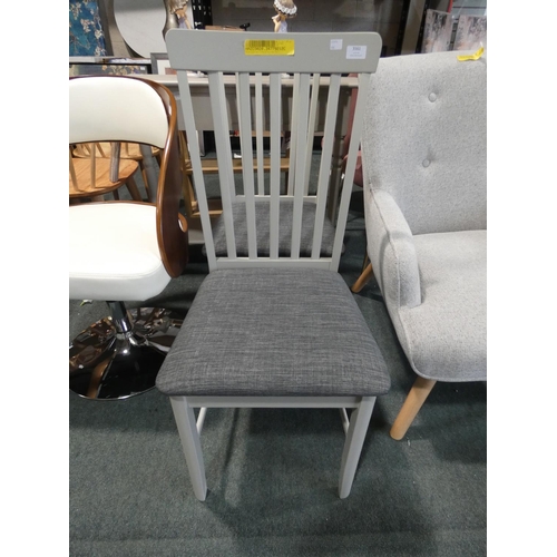 3161 - A pair of grey/charcoal wooden dining chairs * this lot is subject to VAT