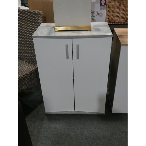 3187 - A grey/white Frieda two-door storage cabinet * this lot is subject to VAT