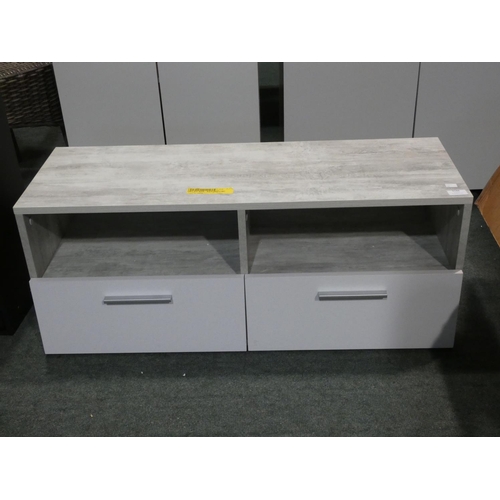 3188 - A grey/white Frieda 2-door low TV unit * this lot is subject to VAT