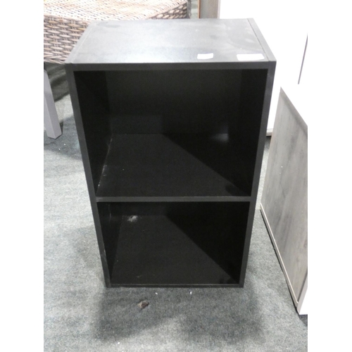 3189 - A black wooden small cube unit * this lot is subject to VAT