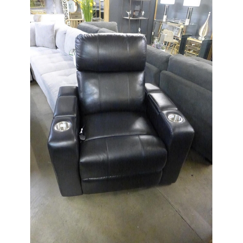 1307 - A Bradley leather recliner with headrest (4043-16) - RRP £441.66 + VAT * this lot is subject to VAT