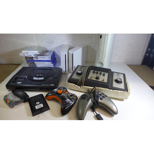 2030 - Large qty. of gaming consoles including Wii, XBox 360 and Sega Mega Drive - all untested - sold a/f