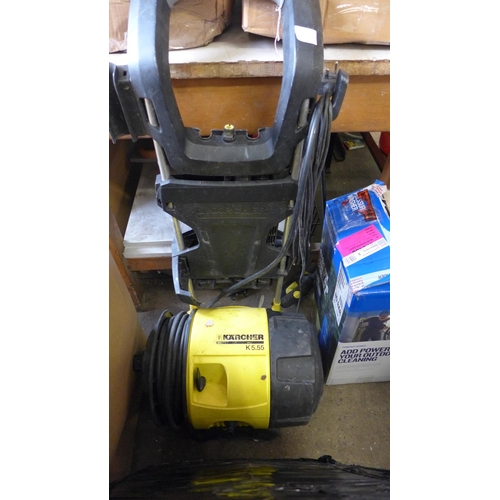 2043 - Karcher K5.55 jet wash, Nilfisk workshop vac and jetwash attachment, Wagner spray gun - MM9174 - sol... 