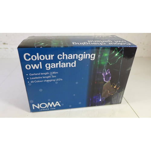 2075 - 8 Boxes of 20 Noma LED colour changing owl garland lights - unused - W  * This lot is subject to VAT