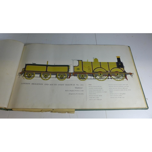 2094 - Box containing quantity of vintage postcards, railway and train book and WB film can