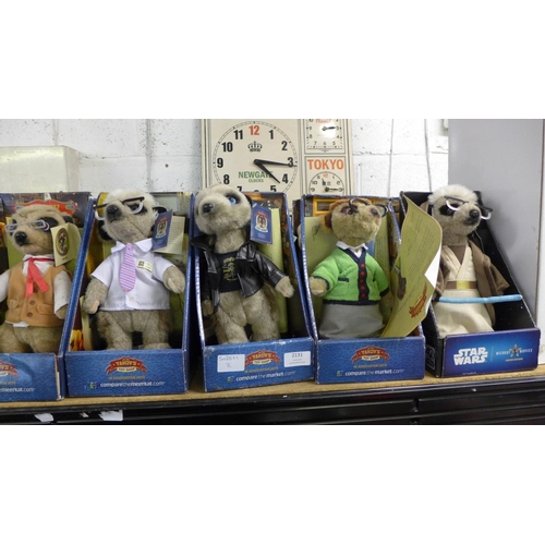 2131 - Large quantity of Meerkat soft toys - all boxed