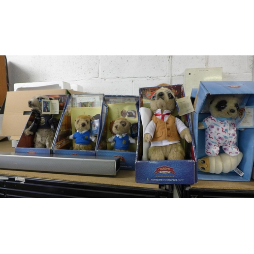 2131 - Large quantity of Meerkat soft toys - all boxed