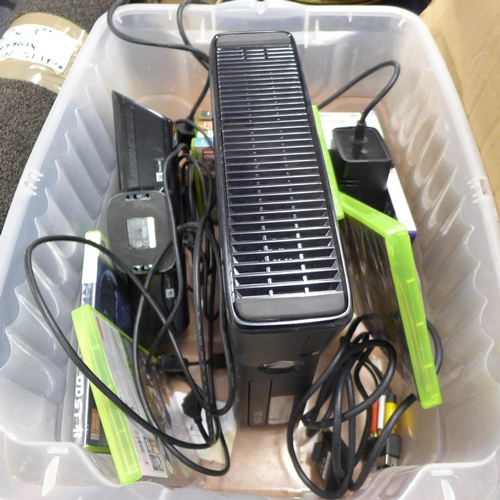 2166 - XBox 360S with games - sold a/f