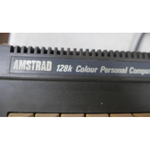 2182 - Amstrad 128k colour vintage personal computer - model no. CPC6128