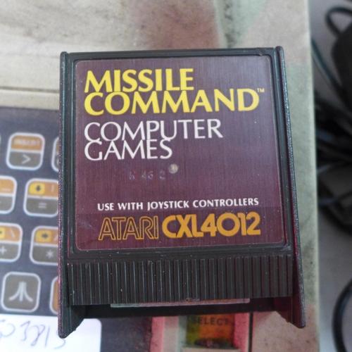 2188 - Atari 400 vintage games console with original power pack & aerial lead, missile command cartridge