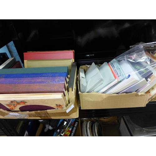 2198 - Box of 'Victorian' collection albums, photo mounts, writing paper, etc.