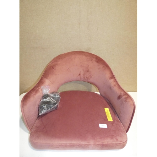 3995 - A Neumann salmon upholstered office chair (no base) - seat only * this lot is subject to VAT