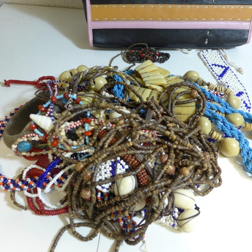 2121 - Box of unused costume jewellery & Radley handbag