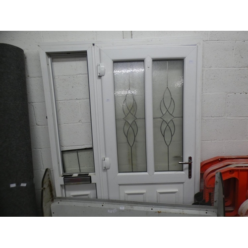 2438 - Front door with side light, glass panels and keys