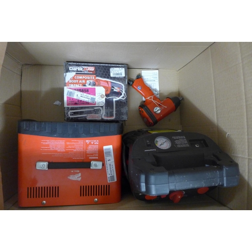 2420 - 2 Clarke jump starts & 2 air tools - MM9660 - scrap * this lot is subject to VAT