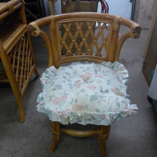 2426 - Bamboo table & two chairs