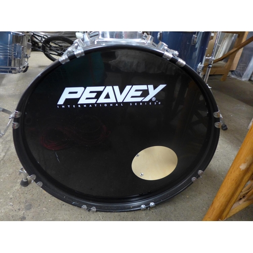 2428 - Peavey 7 piece drum kit with stool & sticks