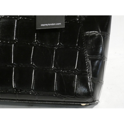 3038 - Osprey Black/Cognac Ladies handbag (213-230) * This Lot Is Subject To Vat