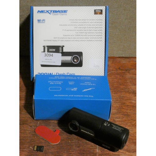 3094 - Nextbase 300W Dash Cam    (213-602) * This Lot Is Subject To Vat