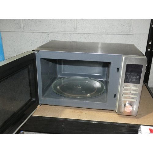 3174 - Sharp Solo Stainless Steel Microwave (213-352) * This Lot Is Subject To Vat