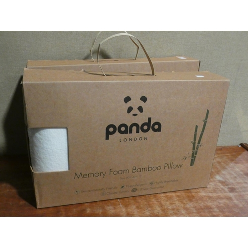 3201 - Two Panda memory foam bamboo pillows (213) * This lot is subject to VAT