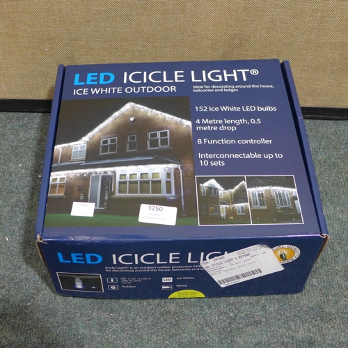 3250 - Led Icicle Lights (4 Meters) (213-430) * This Lot Is Subject To Vat