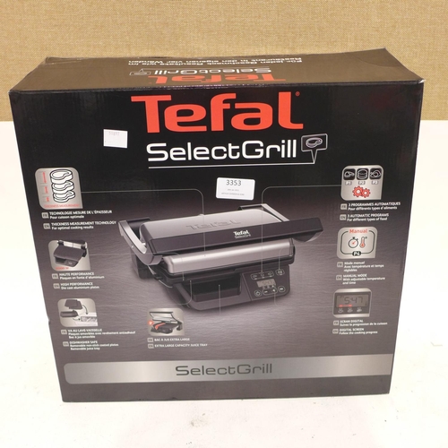 3353 - Tefal Select Grill (Gc740B40) (213-397) * This Lot Is Subject To Vat