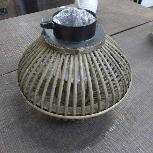 1568 - A brown bamboo style lantern (2109411)   #