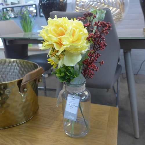 1583 - Sunflowers and peony in a funnel glass vase (50517709)  #