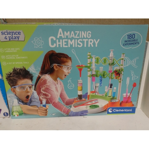 3001 - Marble Mania Crazy Trax Extreme, Amazing Chemistry Set and Unicorn Crystals Set  (214-112, 116, 142)... 