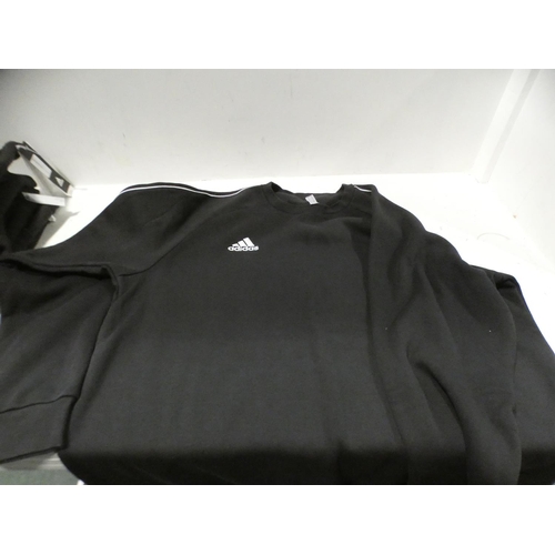 3040 - 5 Black Adidas men's jumpers (size XL) * this lot is subject to VAT