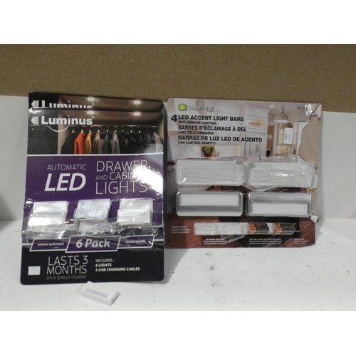 3065 - Conglom Luminus Drawer Lights and Capstone Led Accent Light Bars (incomplete packs) (214-33, 520) * ... 