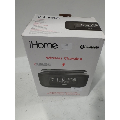 3071 - iHome Ibtw23B Alarm Clock Qi Wireless Charging  (214-7) * This Lot Is Subject To Vat