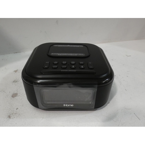 3071 - iHome Ibtw23B Alarm Clock Qi Wireless Charging  (214-7) * This Lot Is Subject To Vat