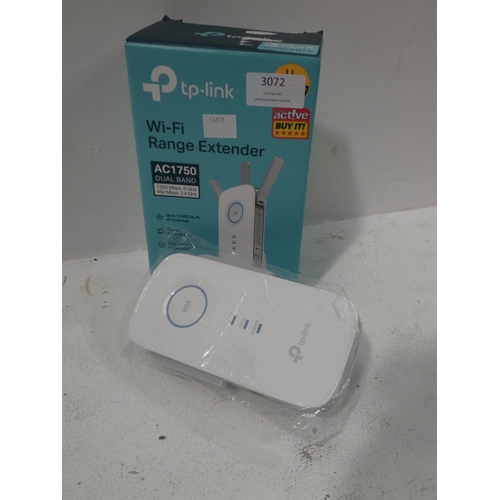 3072 - Tp-Link Ac1750 Dual Band Wifi Extender            (214-6) * This Lot Is Subject To Vat