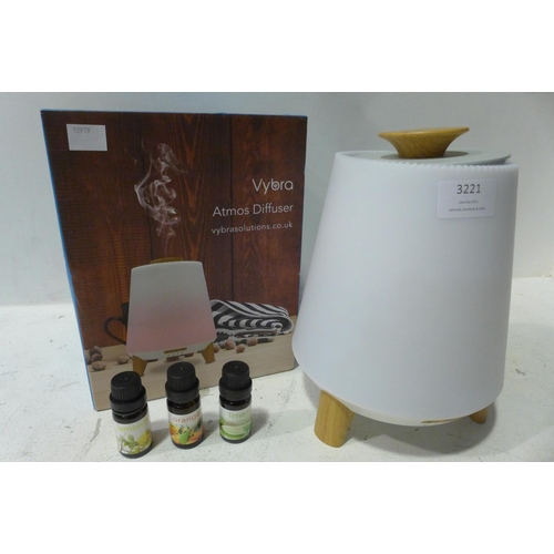 3221 - Atmos Diffuser, Bluetooth, Speaker & Lamp + 3 Oils   (215-451) * This lot is subject to VAT