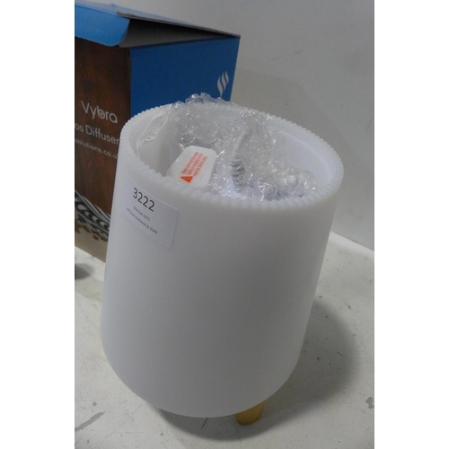 3222 - Atmos Diffuser, Bluetooth, Speaker & Lamp + 3 Oils (no lid)(215-452) * This lot is subject to VAT