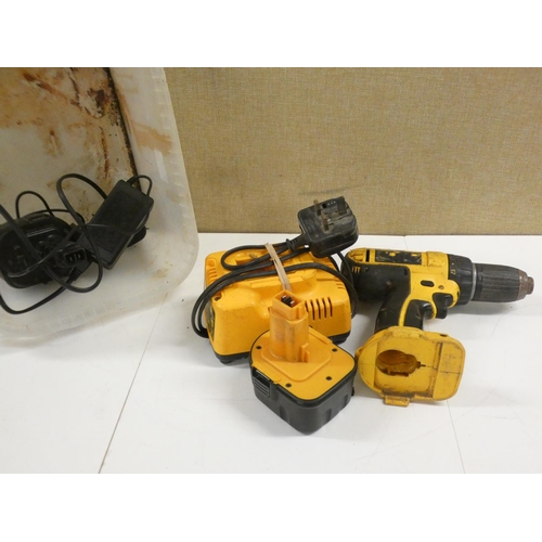 2075 - DeWalt drill with 2 chargers - W