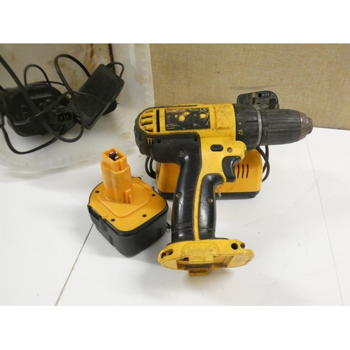 2075 - DeWalt drill with 2 chargers - W