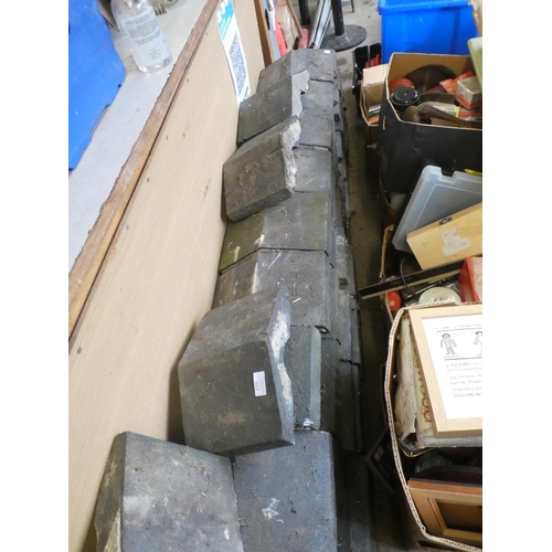 2100 - Approx. 58 blue coping stones