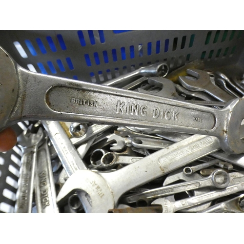 2107 - Qty. of spanners inc. King Dick & Gedore Vanadium