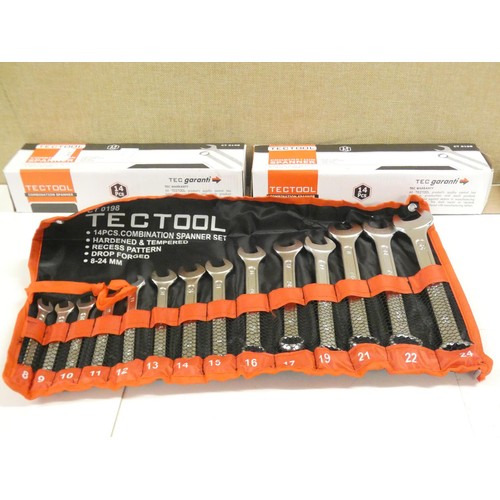 2041 - 2 x 14 piece Tectool spanner sets - unused * This lot is subject to VAT