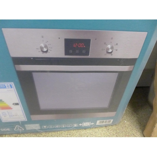 1394 - A Matrix  Single Fan Oven With Timer Clock - Stainless Steel H595xW595xD575, Model MS200SS , RRP £21... 