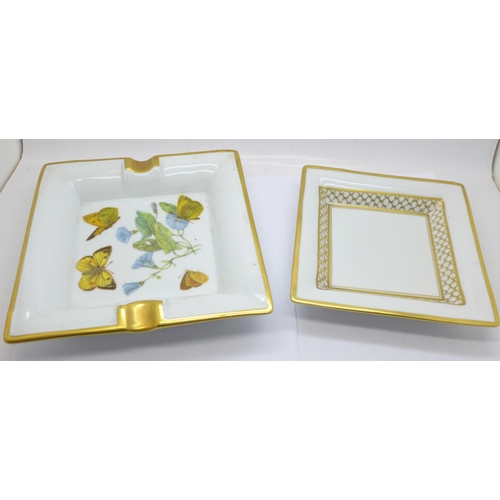 693 - A Limoges Dubarry dish and ashtray