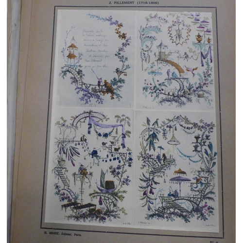 708 - J. Pillement, (1719-1808), an album of prints, Fleurs Oiseaux et Fantaises, published c.1920's/30's,... 