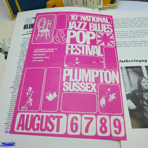 715 - 1970's pop music festival and concert programmes; 1970 John Mayall concert programme, 1970 Plumpton ... 